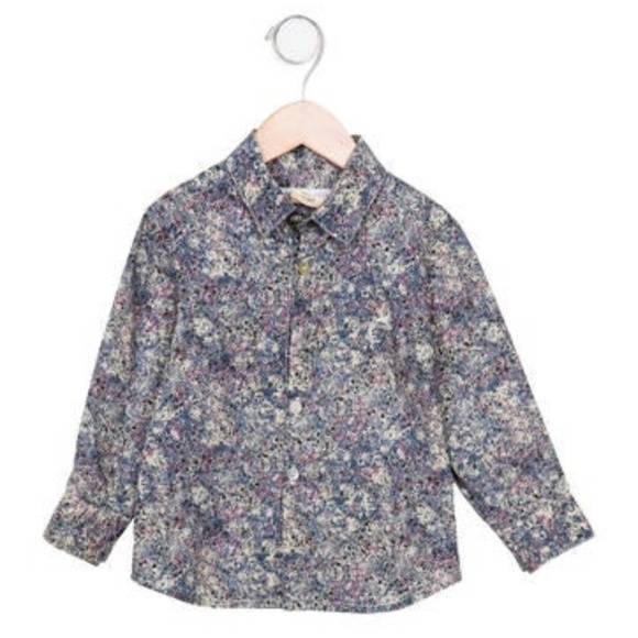 Charabia Boys' Patterned Button-Up Shirt Size: 4T - Picture 1 of 5